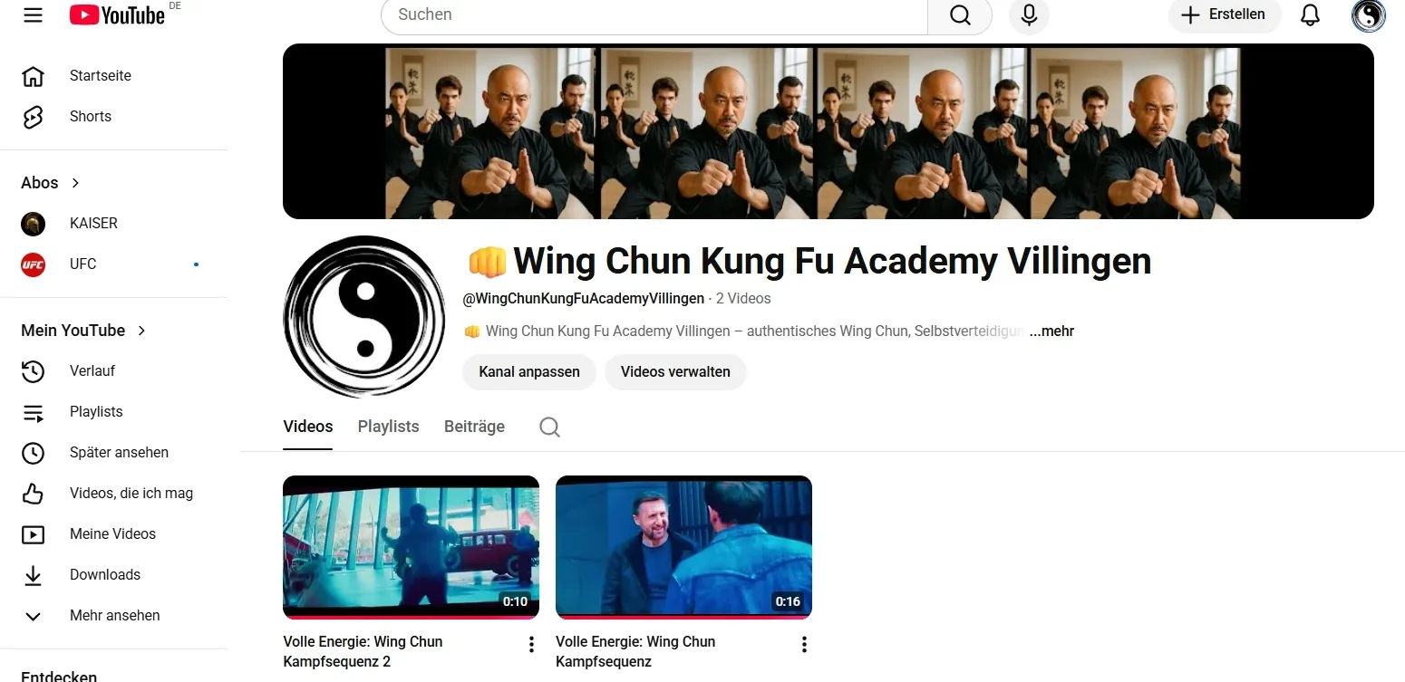 ►Youtube Kung Fu Villingen